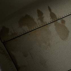 Pre Owned Emporio Armani Black Monogram Faux Leather Annie Tote