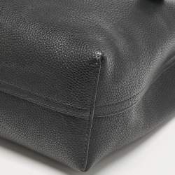 Emporio Armani Black Leather MyEA Vertical Tote