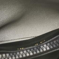 Emporio Armani Black Leather MyEA Vertical Tote