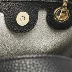 Emporio Armani Black Leather MyEA Vertical Tote