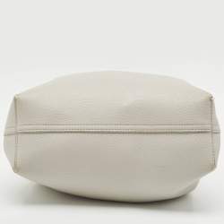 Pre Owned Emporio Armani Grey Faux Leather Small MyEA Shopper Tote