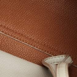 Pre Owned Emporio Armani Grey Faux Leather Small MyEA Shopper Tote