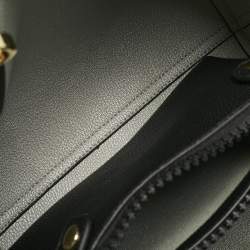 Emporio Armani Black Leather Small MyEA Shopper Tote