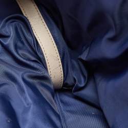 Pre Owned Emporio Armani Beige Quilted Faux Leather Medium MyEA Tote