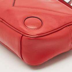 Pre Owned Emporio Armani Red Leather Camera Crossbody Bag