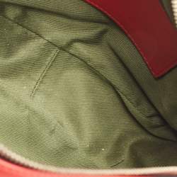 Pre Owned Emporio Armani Red Leather Camera Crossbody Bag