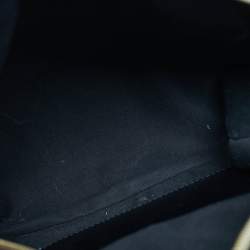 Pre Owned Emporio Armani Black Faux Leather Small Logo Backpack
