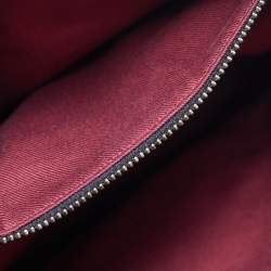 Pre Owned Emporio Armani Black Rabbit Fur and Patent Leather Satchel