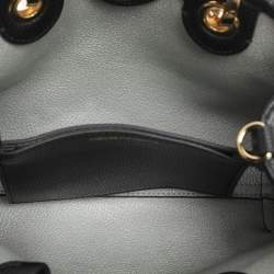 Pre Owned Emporio Armani Black Leather Small MyEA Tote