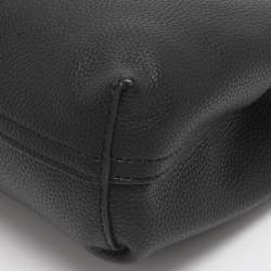 Pre Owned Emporio Armani Black Leather Small MyEA Tote