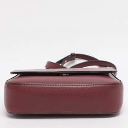 Pre Owned Emporio Armani Red Faux Leather Crossbody Bag