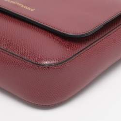 Pre Owned Emporio Armani Red Faux Leather Crossbody Bag