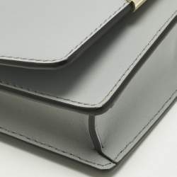 Pre Owned Emporio Armani Grey Leather Astrid Chain Crossbody Bag