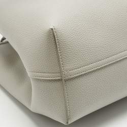 Pre Owned Emporio Armani Grey Faux Leather Large MyEA Tote