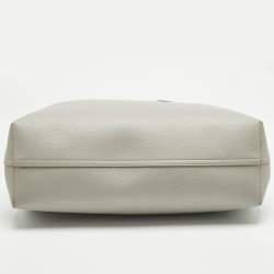 Pre Owned Emporio Armani Grey Faux Leather Large MyEA Tote