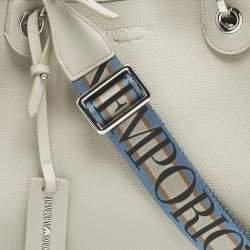 Pre Owned Emporio Armani Grey Faux Leather Large MyEA Tote