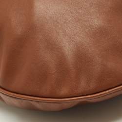 مملوكة مسبقًا حقيبة هوبو شعار امبريو ارماني جلد بني