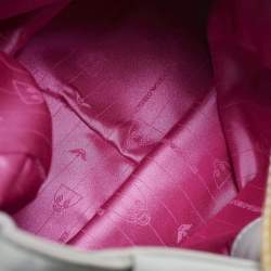 مملوكة مسبقًا Emporio Armani Scalloped Applique Beige Nylon Tote