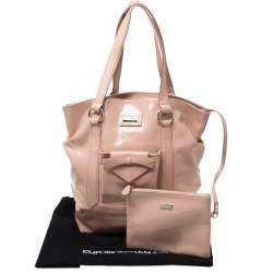 Emporio Armani Pink Patent Leather Tote 