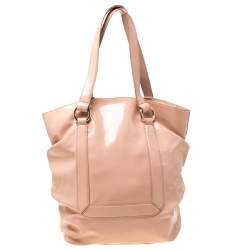 Emporio Armani Pink Patent Leather Tote 