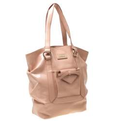 Emporio Armani Pink Patent Leather Tote 