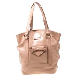 Emporio Armani Pink Patent Leather Tote 