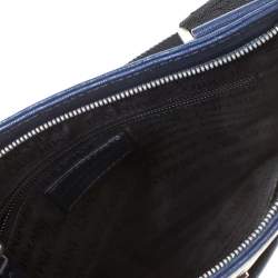 Pre Owned Emporio Armani Blue Leather Crossbody Bag