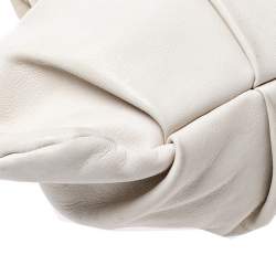 Pre Owned Emporio Armani Cream Leather Satchel