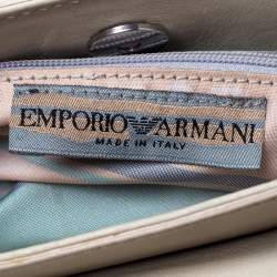 Emporio Armani Cream Leather Satchel