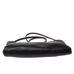 Pre Owned Emporio Armani Black Leather Frame Shoulder Bag