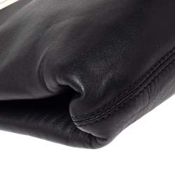 Pre Owned Emporio Armani Black Leather Frame Shoulder Bag