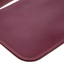 Emporio Armani Burgundy Patent Leather Wristlet Clutch