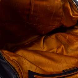 Pre Owned Emporio Armani Purple Soft Leather Knotted Handle Hobo