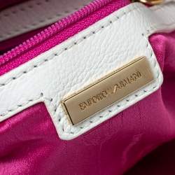 Emporio Armani Multicolor and Snakeskin Effect Leather Flap Crossbody Bag