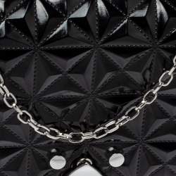 Pre Owned Emporio Armani Black Quilted Leather Flap Chain Shoulder Bag