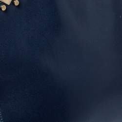 Pre Owned Emporio Armani Blue Leather Dome Satchel