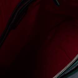 Pre Owned Emporio Armani Blue Leather Dome Satchel