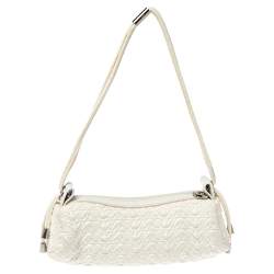 Pre Owned  Emporio Armani White Quilted Rubber and Leather Pochette