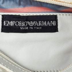 Pre Owned  Emporio Armani White Quilted Rubber and Leather Pochette