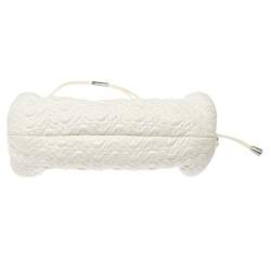 Pre Owned  Emporio Armani White Quilted Rubber and Leather Pochette