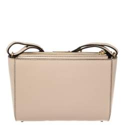 Pre Owned Emporio Armani Old Rose Leather Crossbody Bag