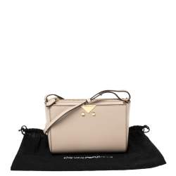 Pre Owned Emporio Armani Old Rose Leather Crossbody Bag