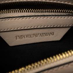 Pre Owned Emporio Armani Old Rose Leather Crossbody Bag