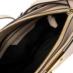 Pre Owned Emporio Armani Old Rose Leather Crossbody Bag