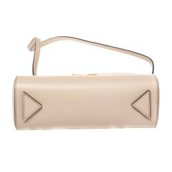 Pre Owned Emporio Armani Old Rose Leather Crossbody Bag