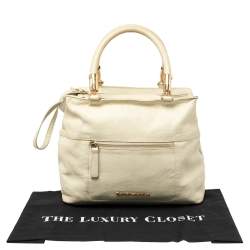 Emporio Armani Pale Green Leather Double Zip Tote