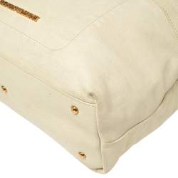 Emporio Armani Pale Green Leather Double Zip Tote