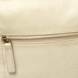 Emporio Armani Pale Green Leather Double Zip Tote