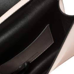 Pre Owned Emporio Armani Pale Pink Leather Flap Crossbody Bag