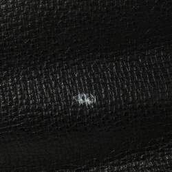 Pre Owned Emporio Armani Black Leather And Croc Embossed Leather Pushlock Flap Top Handle